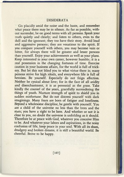 desiderata original text