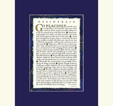 desiderata 11x14