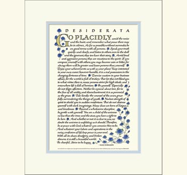 desiderata 11x14 double mat
